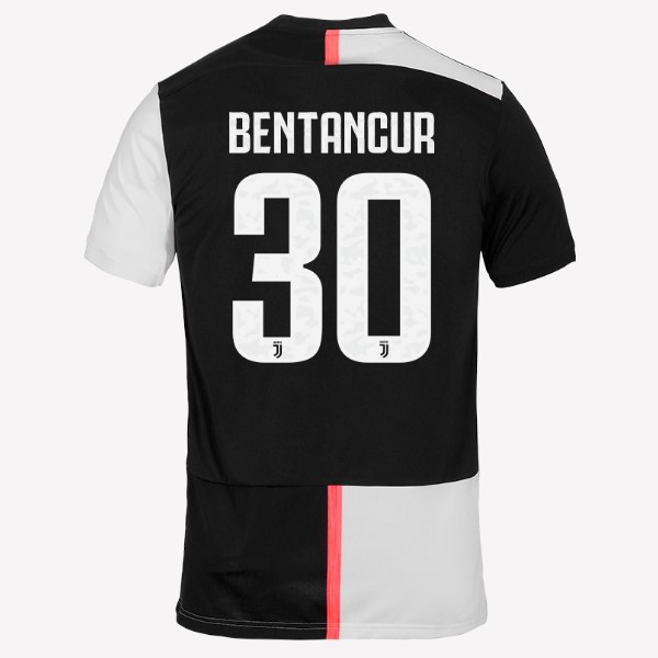 Camiseta Juventus NO.30 Bentancur Replica Primera Ropa 2019/20 Blanco Negro